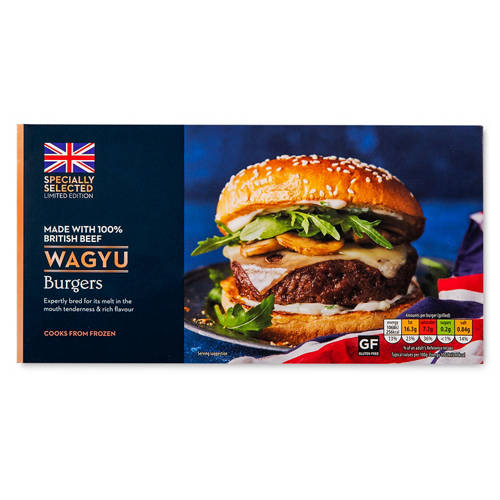 Made with 100% British Beef Wagyu Burgers