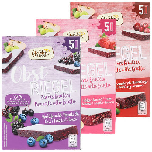 Gruppo 1, Barretta di frutta, mirtillo e ciliegia