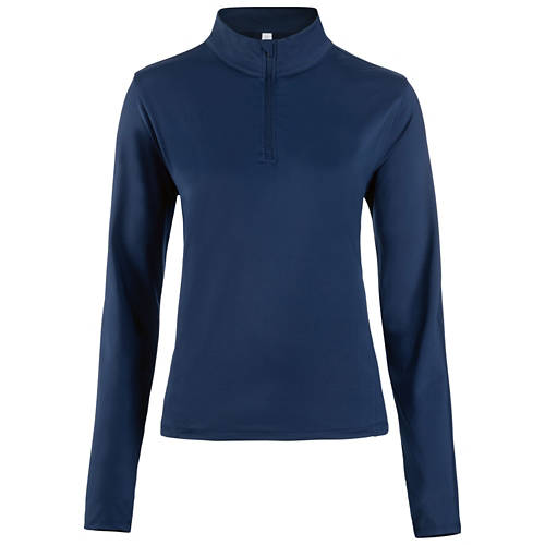 Vista frontale 1, Maglietta da running da donna, blu navy, taglia M 40/42
