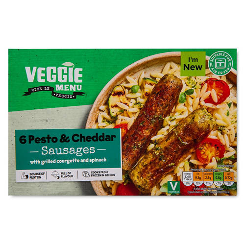 Pesto & Cheddar Sausages 6 Pack