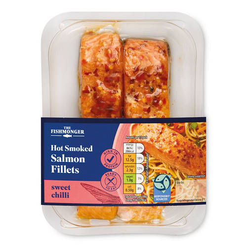 Hot Smoked Sweet Chilli Scottish Salmon Fillets 2 Pack