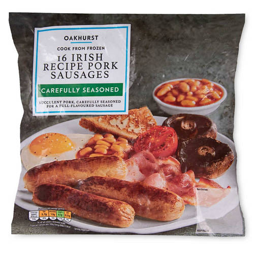 Carefully Seasoned Irish Recipe Pork Sausages 16 Pack