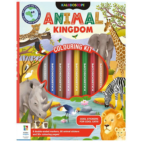 Vue de face 1, Livre de coloriage Kaléidoscope, monde animal