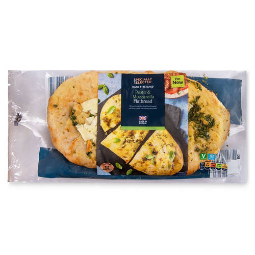 Pesto and Mozzarella Flatbreads