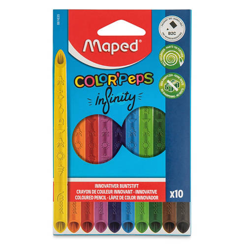 Vista frontale 1, Assortimento di colori, matite colorate Infini