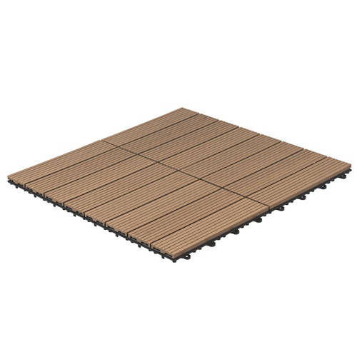 Details 3, WPC Klickfliesen BAVARO Teak 3 m²