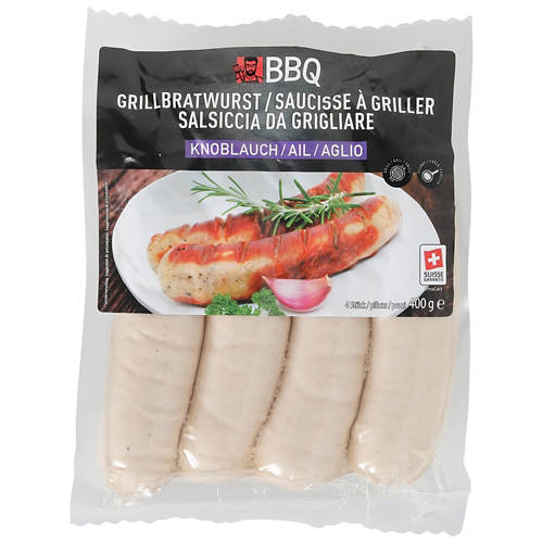 Vorderansicht 2, Bratwurst-Spezialitäten, Knoblauch