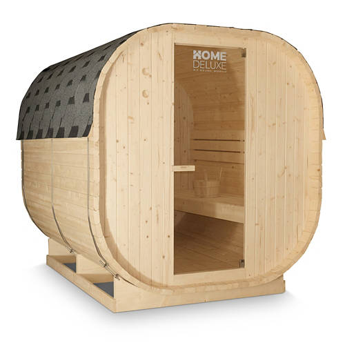 Vorderansicht 2, Outdoor Sauna CUBE XL