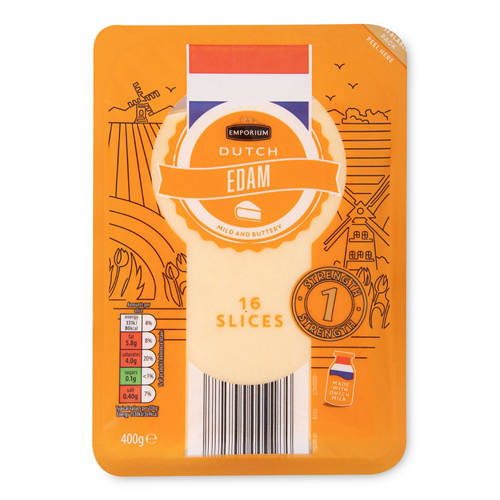 Edam Cheese Slices 16 Pack