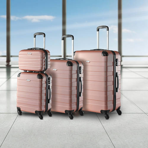 Lifestyle 1, Hartschalenkoffer-Set Essential + Beautycase, 4-teilig Rose