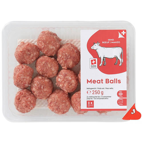 Vorderansicht 2, Meat Balls vom Rind