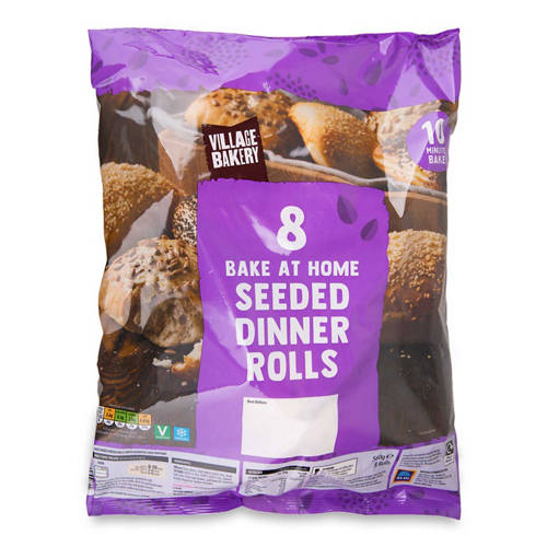 Seeded Part Baked Dinner Roll 560g