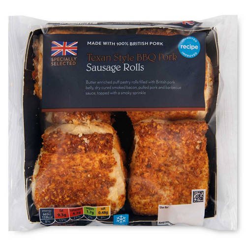 Texan Style BBQ Pork Sausage Rolls 4 Pack