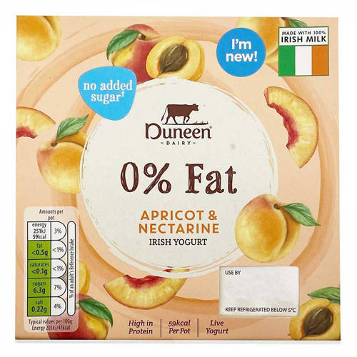 Apricot Fat Free Fruit Yogurt 4 Pack