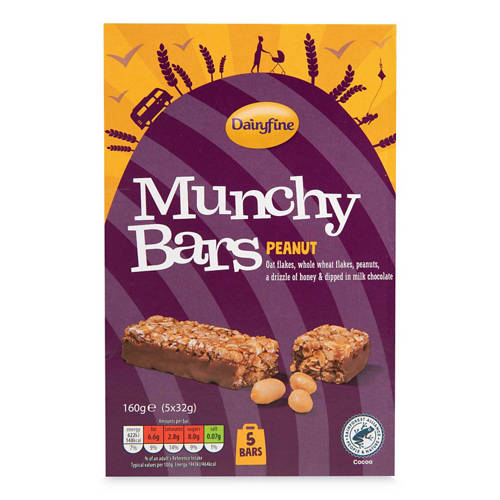 Peanut Munchy Cereal Bars 5 Pack