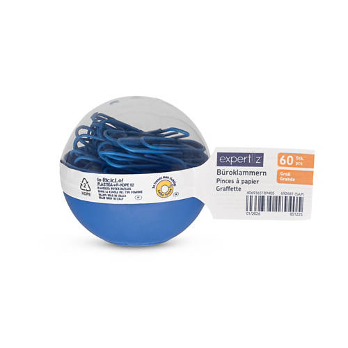 Vista frontale 1, Assortimento di accessori d'ufficio, PC grande, grigio