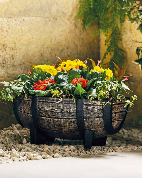 Lifestyle 1, Half Barrel Planter