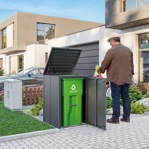 Lifestyle 2, Mülltonnenbox aus Stahl