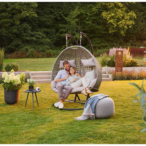Lifestyle 1, Polyrattan Hängesessel mit Regenabdeckung