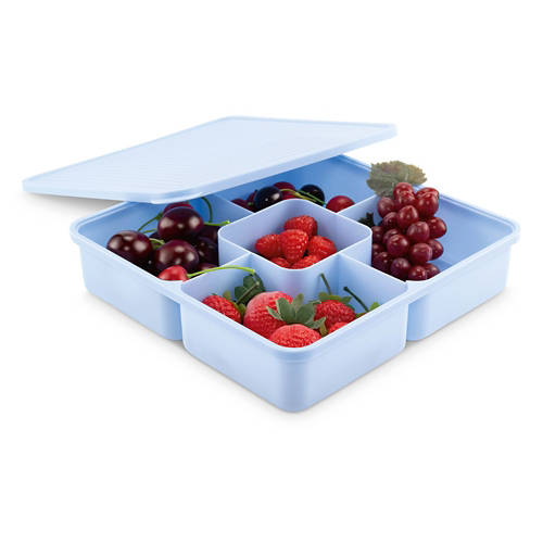 Elölnézet 2, Snacktartó doboz, szögletes, kék