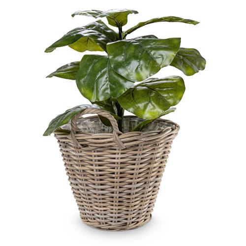 Details 1, Rattan Blumentopf mit Henkel