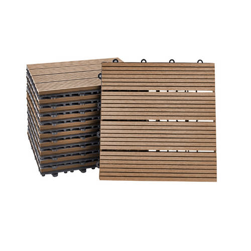 Details 1, WPC Klickfliesen BAVARO Teak 3 m²