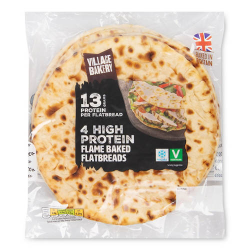 High Protein Flame Baked Flatbreads 4 Pack