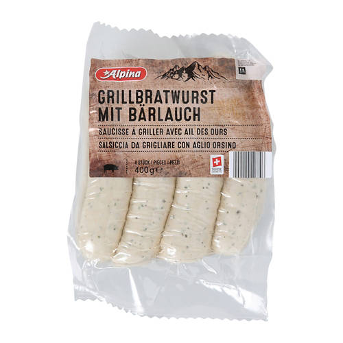 Vue de face 2, Saucisse à rôtir et à griller à l’ail des ours