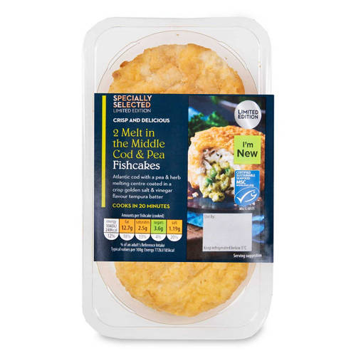 Melt In The Middle Cod & Pea Fishcakes 2 Pack