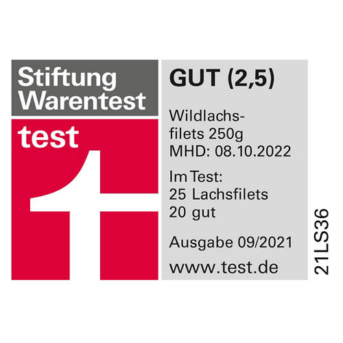 Vorderansicht 2, Wildlachsfilets 250 g