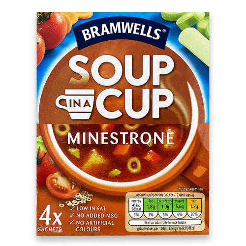 Minestrone Instant Soups, 4 Pack
