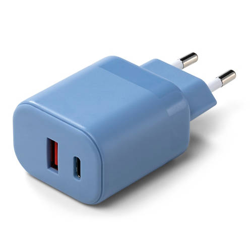 Vista frontale 1, Assortimento sost. Accessori smartphone 20 W car. parete, blu