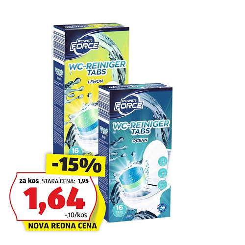 Skupina 1, Tablete za čiščenje straniščne školjke , lemon