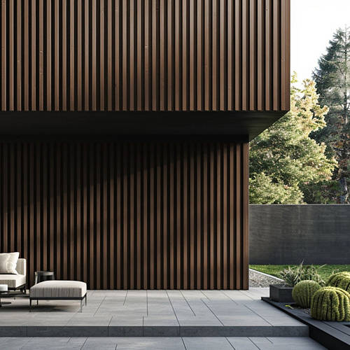 Lifestyle 2, WPC Fassadenverkleidung DUVAR 10m² nussbaum