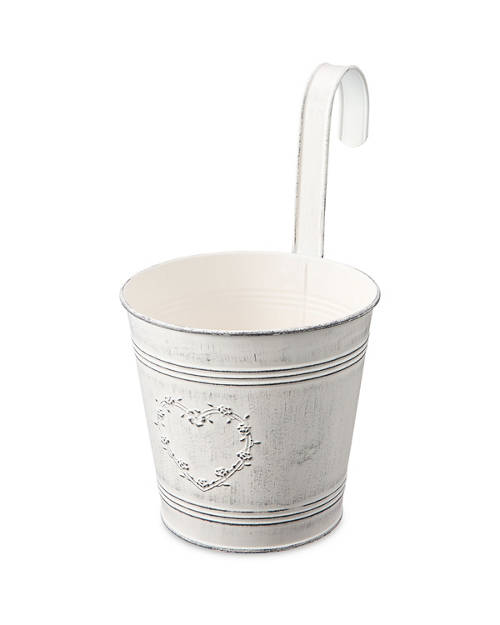 Front shot 1, Vintage Metal Hanging Pot