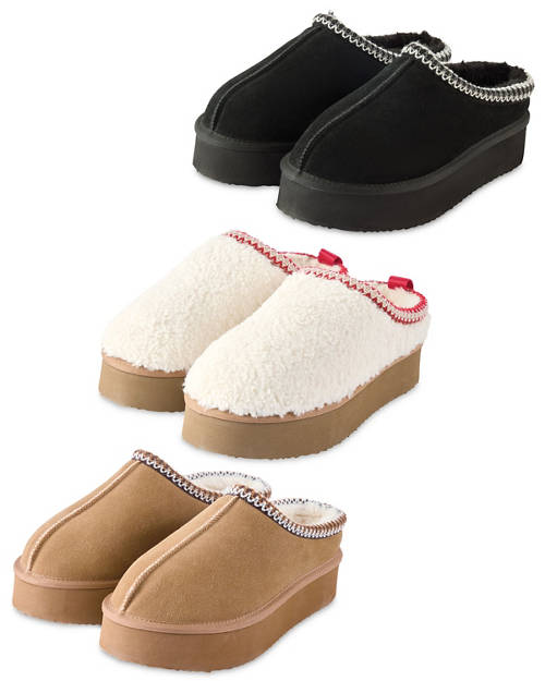 Group 1, Suede Platform Slippers