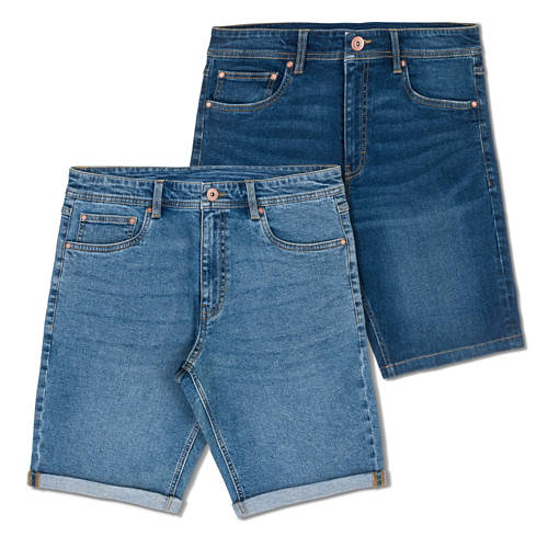 Gruppo 1, Pantaloncini in jeans da uomo, blu medio, 48