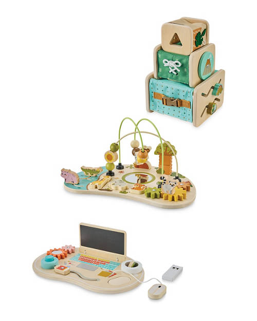 Group 1, Wooden Play Cubes/Activity Board