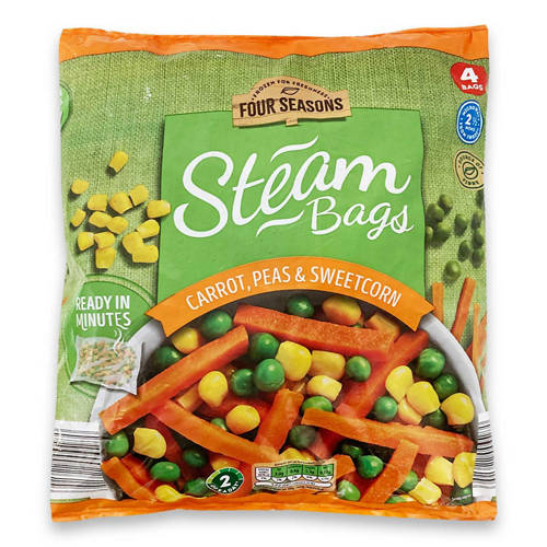 Carrot, Pea and Sweetcorn Steam Bags