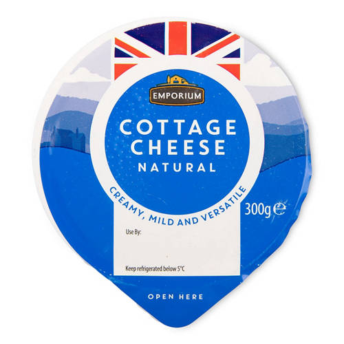 Full Fat Plain Cottage Cheese Product Image Front shot 01