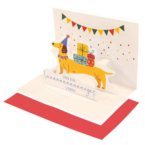 Vorderansicht 1, Effekt Grußkarten, Geburtstag Hund