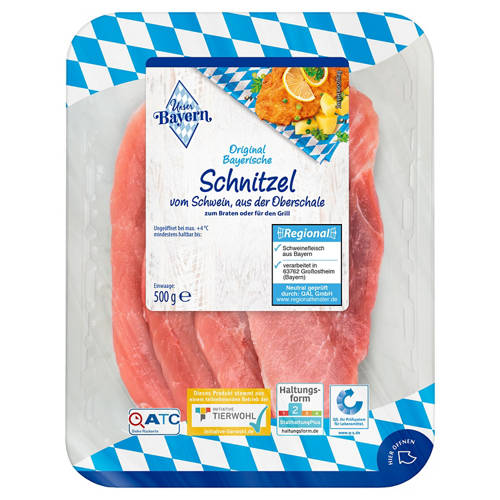 Linke Seite 1, Schnitzel 500 g