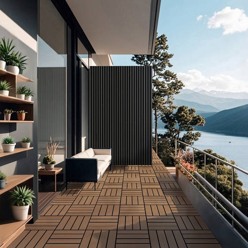 Lifestyle 1, WPC Klickfliesen BAVARO Teak 3 m²