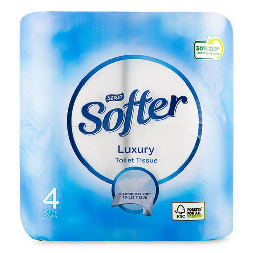 Softer Luxury Toilet Tissue 4 Pack