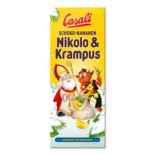 Vorderansicht 2, Schokobananen Nikolo/Krampus