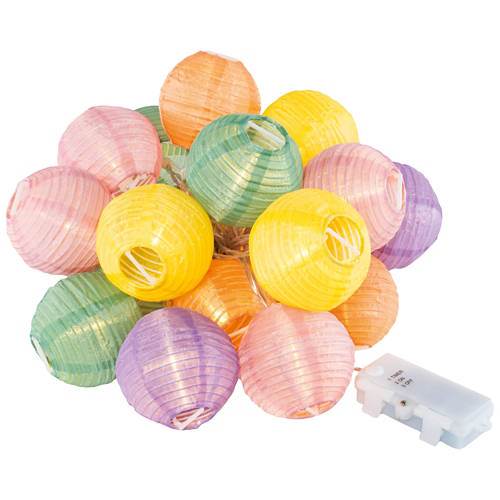 Vista frontale 1, Catena luminosa a LED, colori di tendenza, 20 lanterne