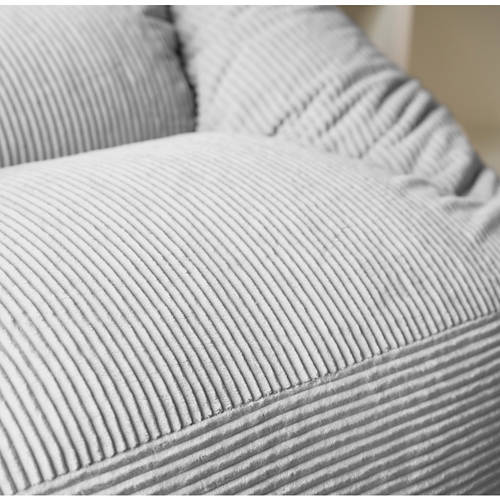 Details 3, Sitzsack COZY inkl. Hocker, hellgrau