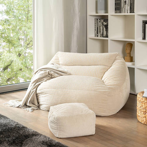 Lifestyle 1, Sitzsack COZY inkl. Hocker, beige