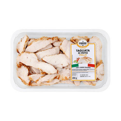 Vista frontale 1, Tagliata di petto di pollo arrosto