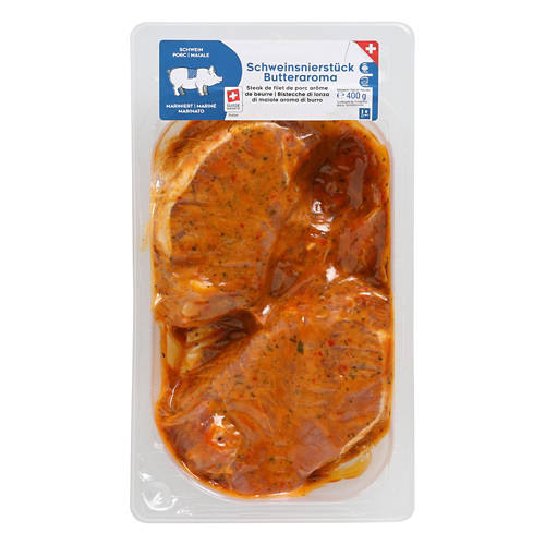 Vorderansicht 2, Schweinsnierstücksteak Butteraroma